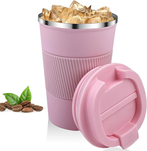 Tazza termica rosa 380ml - 380ml, da
